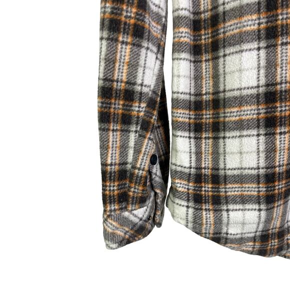 O'Neill Shirt Boys XL Cream Brown Plaid Snap Front Thick Flannel‎ Outdoorsy - Picture 6 of 10